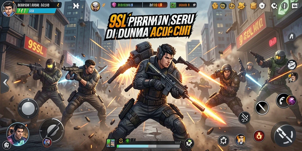 Tampilan seru dari gameplay 9SL menampilkan aksi yang mendebarkan.
