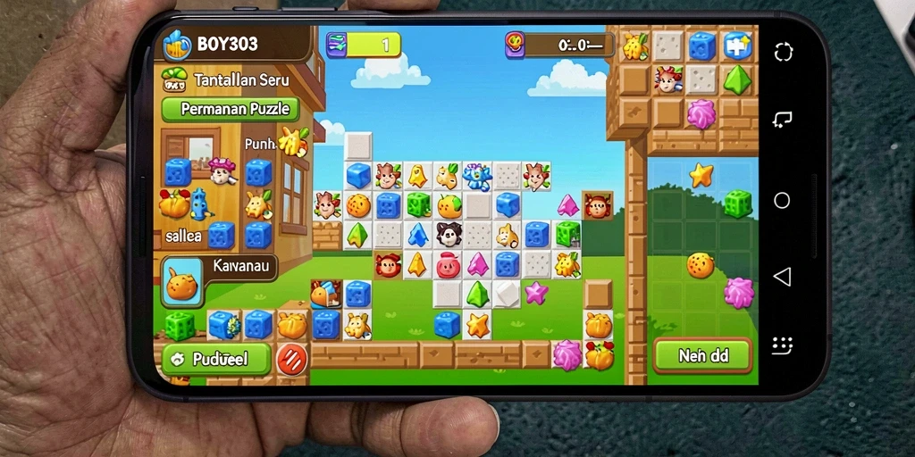 Tampilan gameplay yang menarik dan menantang dalam BOY303.