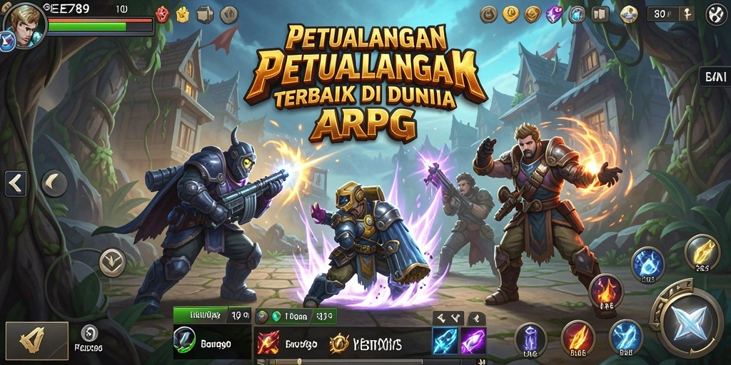 Tangkapan layar utama dari gameplay <strong>EE789</strong> menunjukkan aksi seru dalam dunia petualangan ARPG.