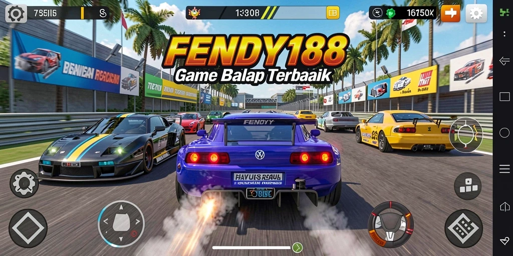 Tampilan gameplay balap yang mendebarkan dalam FENDY188.