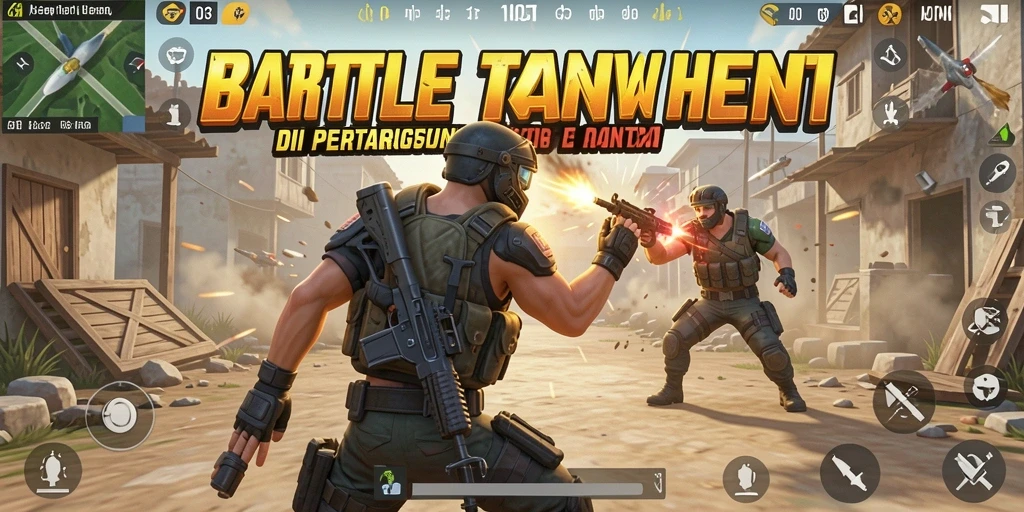 Gameplay H03 yang intens dan seru dalam pertempuran Battle Royale.