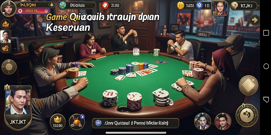 Tampilan gameplay QiuQiu yang seru dan menarik.