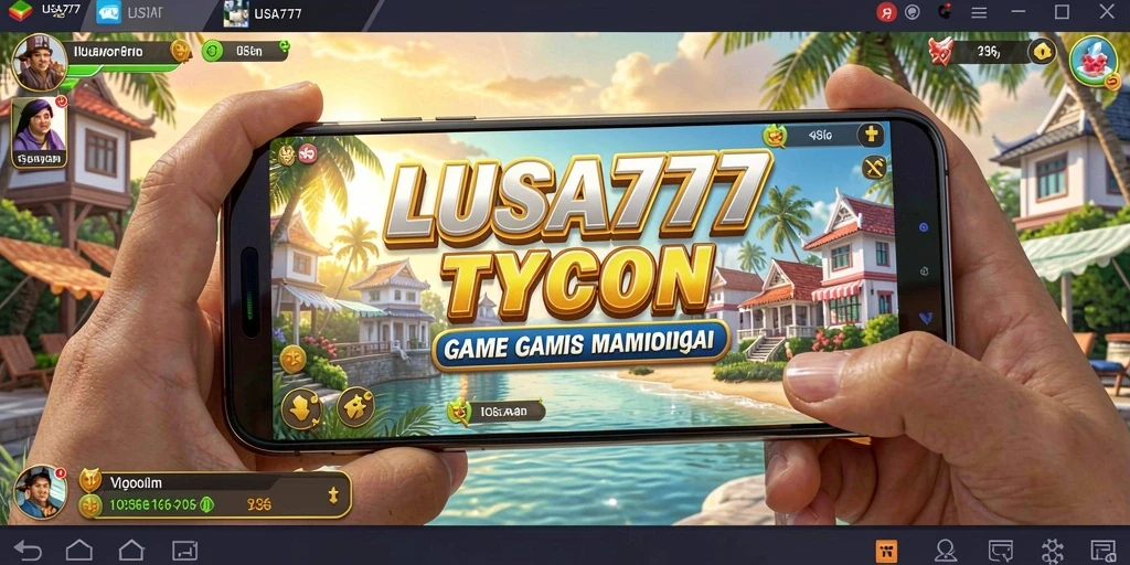 Tampilan gameplay LUSA777 yang menggambarkan keseruan membangun empire Tycoon.