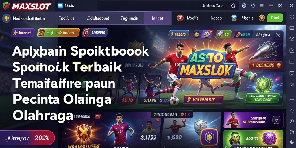 Tampilan gameplay menarik dari aplikasi MAXSLOT untuk taruhan olahraga.