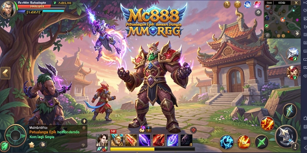 Gameplay seru dan interaktif dalam MC888 MMORPG.