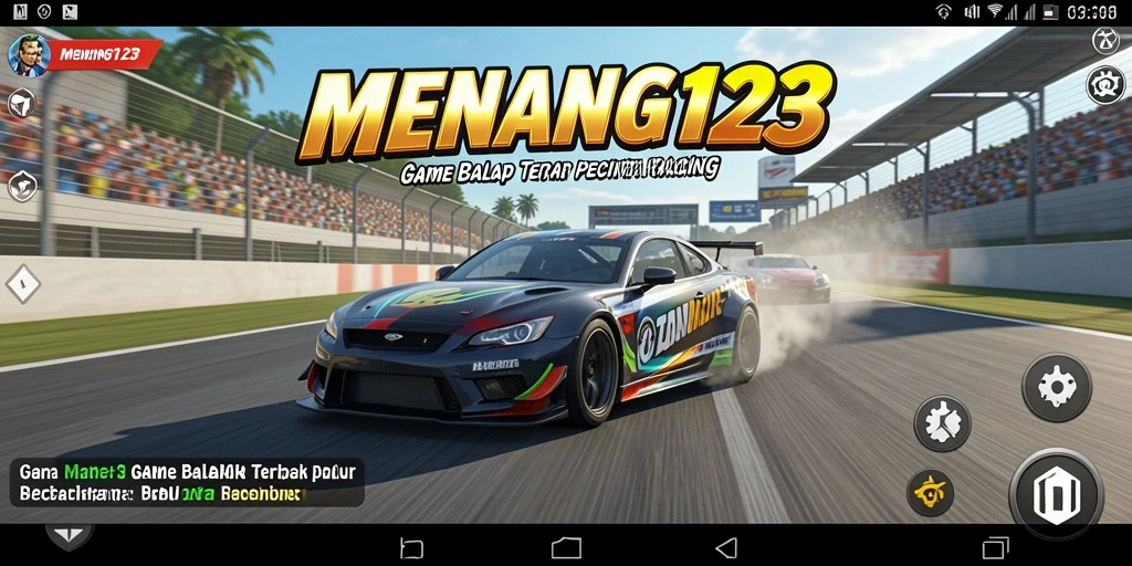 Screenshot MENANG123 menampilkan balapan yang seru dan menegangkan.