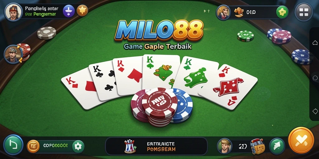 Screenshot gameplay gaple yang mendebarkan dan seru.
