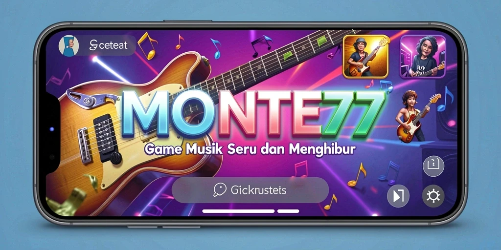 Tampilan gameplay <strong>MONTE77</strong> yang menampilkan serunya bermain musik.