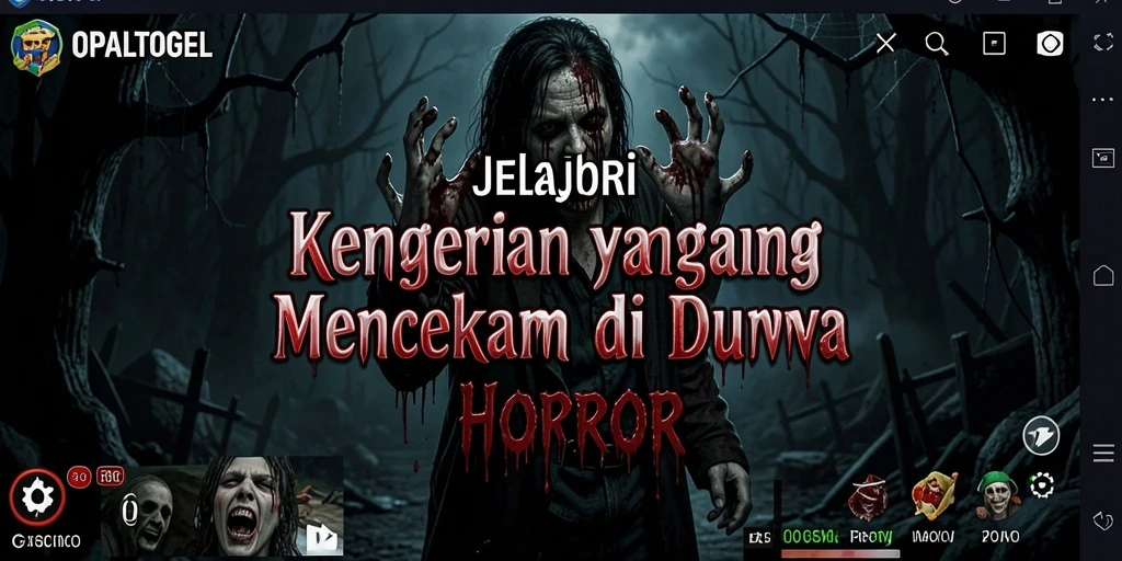 Tangkapan layar yang menunjukkan gameplay menyeramkan OPALTOGEL dengan atmosfir gelap.