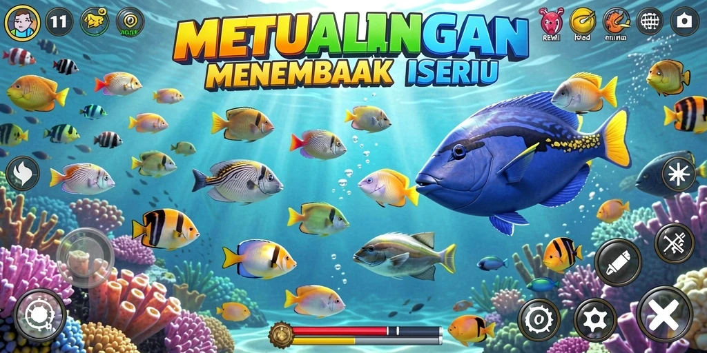 Tampilan gameplay seru menembak ikan di REMI101.