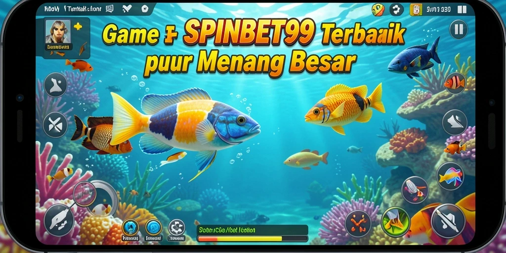 Tangkapan layar gameplay SPINBET99 dengan aksi tembak ikan yang seru.