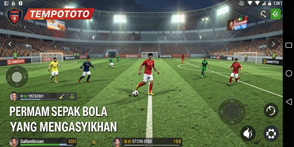 Gameplay TEMPOTOTO dengan grafik memukau dan aksi laga seru.
