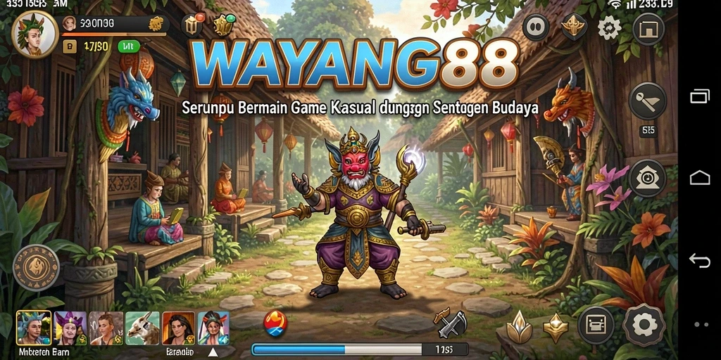 Tampilan gameplay <strong>WAYANG88</strong> yang penuh warna dan menarik.